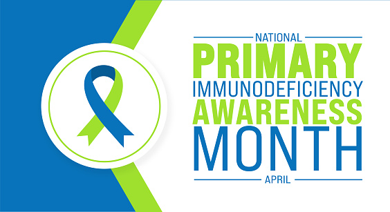 April is National Primary Immunodeficiency Awareness Month background template.