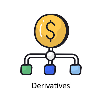 Derivatives vector  outline doodle Design illustration. Symbol on White background EPS 10 File