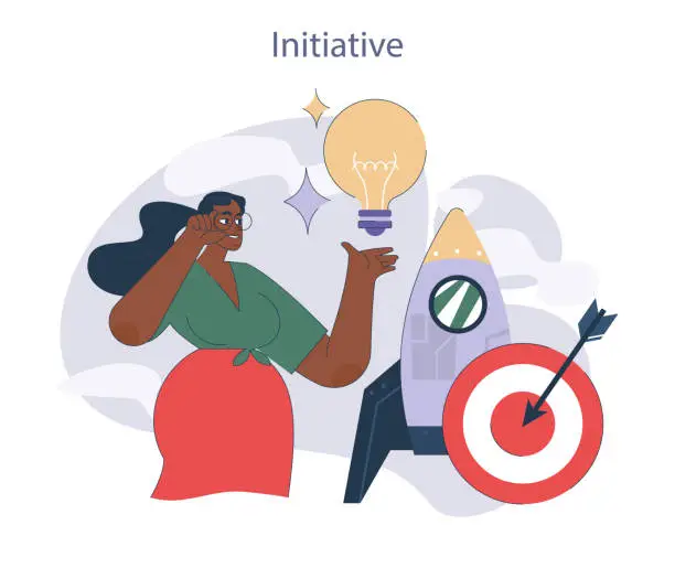 Vector illustration of Initiative.