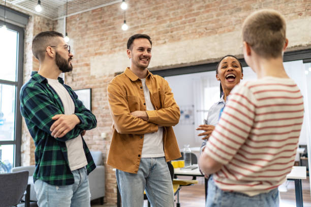 istock Young diverse colleagues having a casual business discussion 2094885153