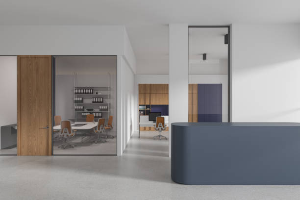 istock Office meeting room interior with reception 2094902550