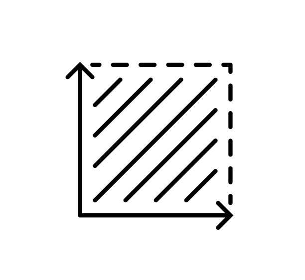 Square area icon space stroke. Floor height room construction square house m2 size icon Square area icon space stroke. Floor height room construction square house m2 size icon. square shape stock illustrations