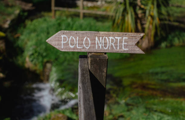 istock Wooden signpost indicating the North Pole 2094945924