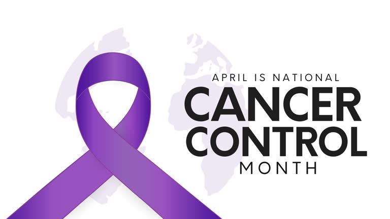 National Cancer Control Month card, April. 4k