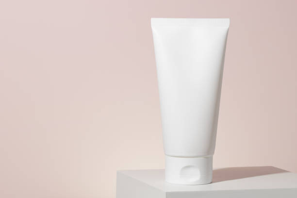 istock Empty white plastic tubes for cosmetics. Mock up. Packaging for cream, gel, serum, advertising and product promotion. 2095022202