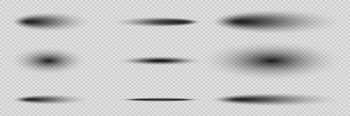 Shadow Transparent Rendering Set Of Transparent Shadows Realistic Shadow Effect Stock Illustration ...
