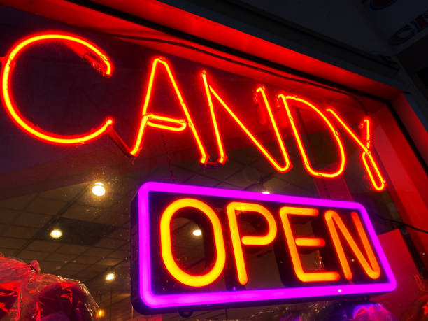istock Candy shop neon sign 2095029961