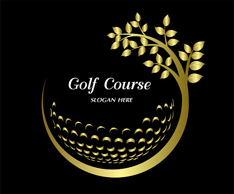 Golf design over black background, vector illustration. Eps 10.