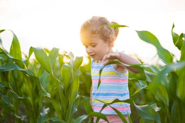 Gen Alpha and sustainable agriculture. New generation eco mind and unity with nature.