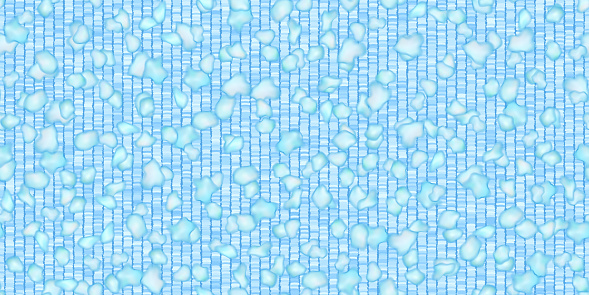 A delicate blue boucle fabric with an irregular grungy surface as a seamless pattern. Background upholstery cloth made of viscose or wool. Vector illustration. Soft carpet with twill fibers