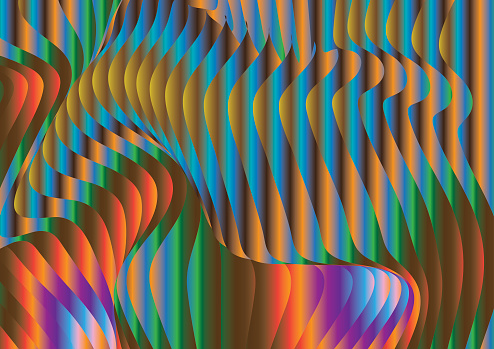 Abstract corrugated geometric pattern