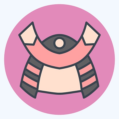 Icon Samurai. related to Japan symbol. color mate style. simple design illustration.