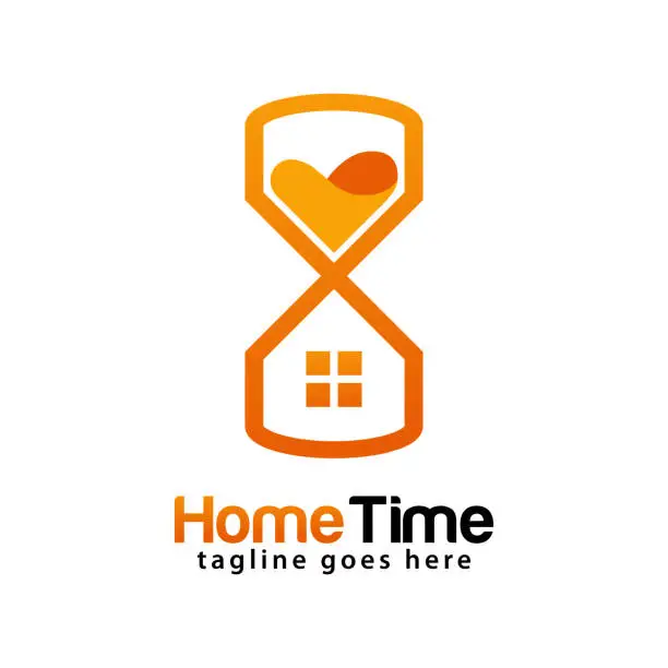 Vector illustration of Home Time logo design template