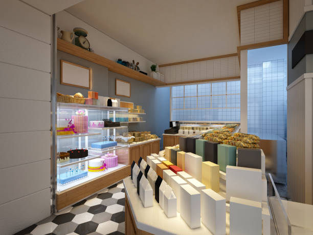 istock 3D render of cafetaria and restaurant 2095374191