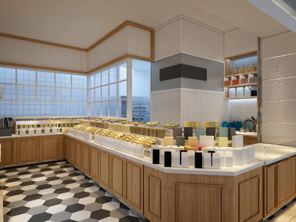 istock 3D render of cafetaria and restaurant 2095374435