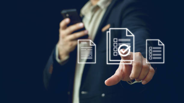 istock Document management concept. Business process workflow illustrating management approval and project approve. 2095456848