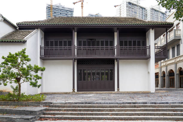istock Traditional brick building in modern Chinese style 2095668435