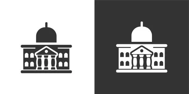 Vector illustration of Government solid icons. Containing data, strategy, planning, research solid icons collection. Vector illustration. For website design, symbol, app, template, ui, etc