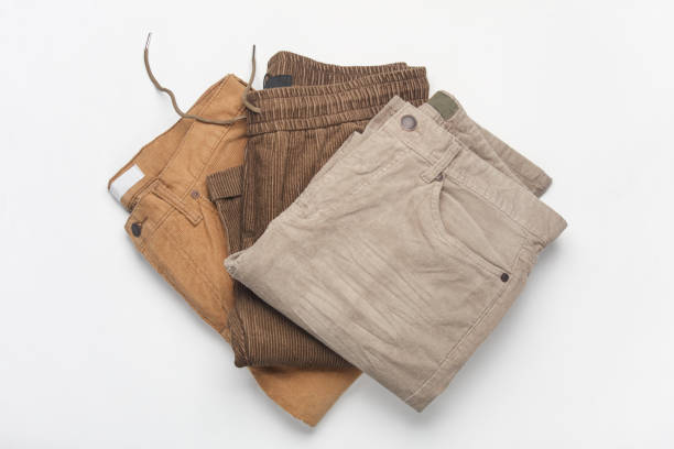 istock Corduroy pants on a white background 2095716403