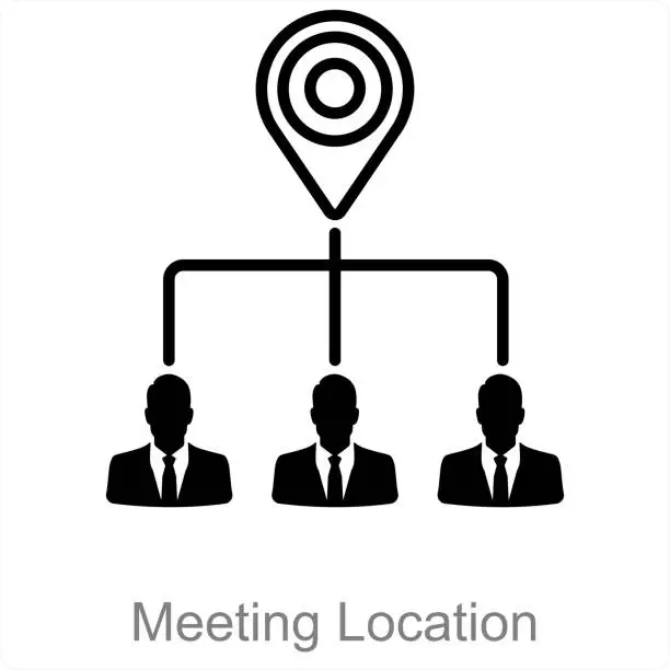 Vector illustration of Meeting Location