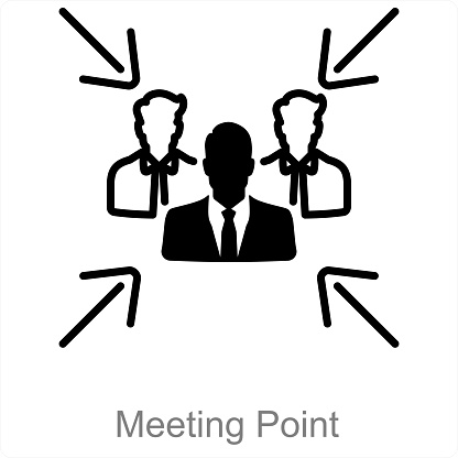 This is beautiful handcrafted pixel perfect Duo Line Black Meeting icon