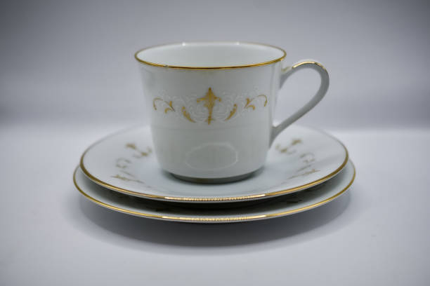istock Noritake cup and saucer with gold pattern 2095751566