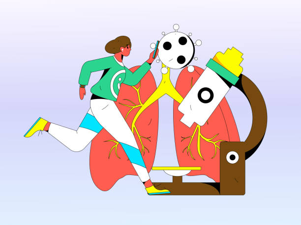 istock Medical characters fighting the epidemic flat vector concept operation hand drawn illustration 2095753228