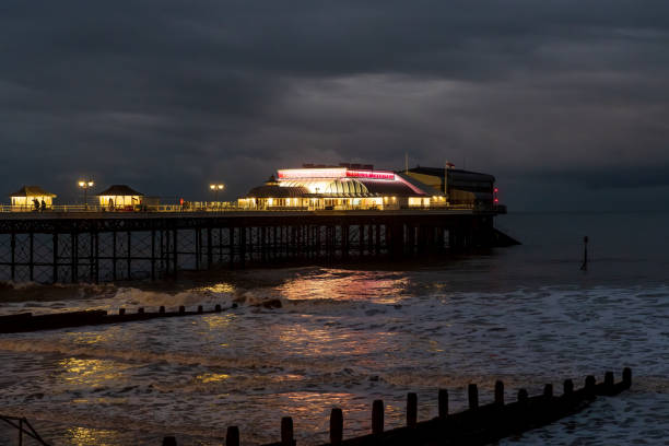 Cromer, Norfolk, England, UK - November 18, 2022: The pier at night