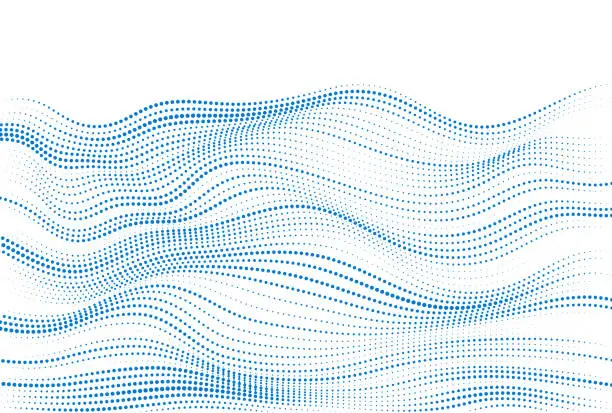 Abstrakter Hintergrund mit Halbtonwellen Abstrakter Hintergrund mit Halbtonwellen