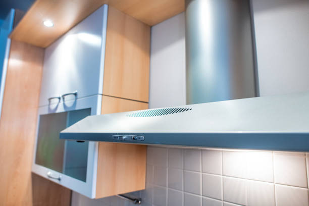 istock Extraction hood in a modern kitchen, Bed and Breakfast interior 2095854456