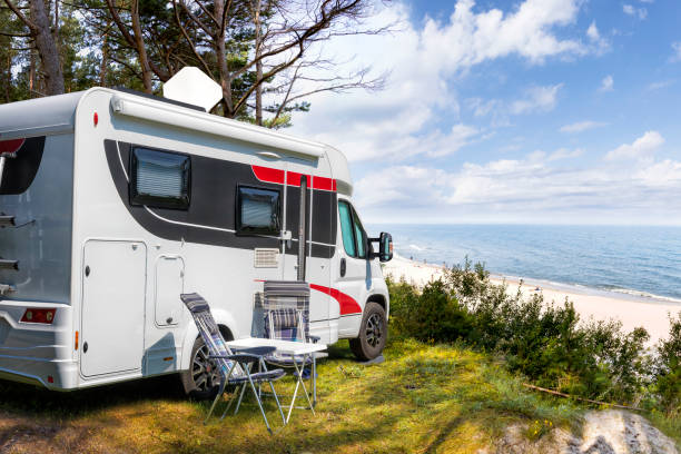 istock Holidays in Poland - camper at Baltic seashore in Pobierowo 2095904040