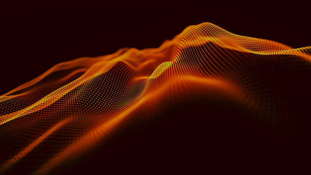 istock Abstract background with a dynamic wave. Futuristic wave with dots. Big data concept. Abstract technology background. 3D rendering. 2095907720