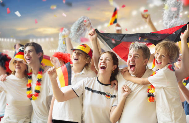istock Germany football team supporter on stadium. 2095916586