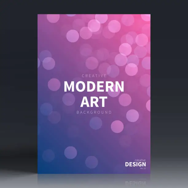 Vector illustration of Brochure template layout, Purple cover design, business annual report, flyer, magazine