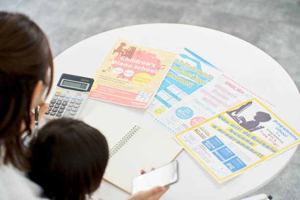 A woman choosing lessons for her child