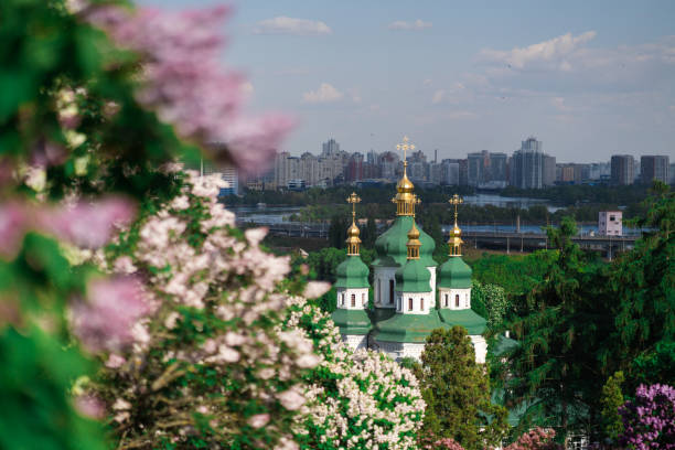 istock Kiev Botanical Garden in spring time with bright lilac trees. Kiev, Ukraine 2096001330