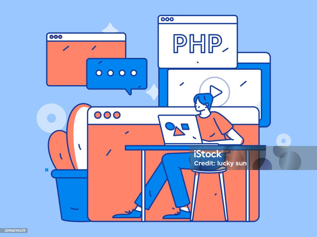 Learning Programing Vector Programming Teaching Development Flat Character Vector Concept ...