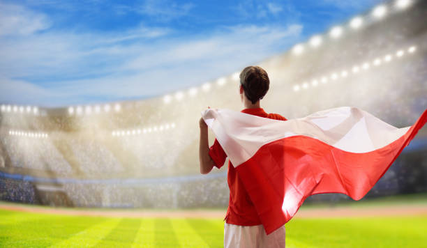 istock Poland football team supporter on stadium. 2096055453