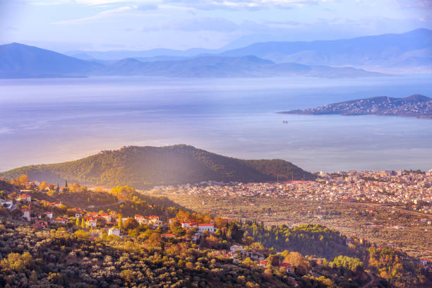 istock Volos city sunset view from Pelion mount, Greece 2096067944