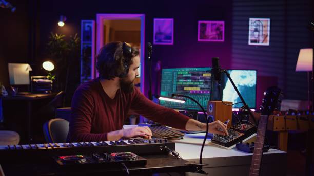 istock Sound engineer operates recording equipment and oversees audio performances 2096118468