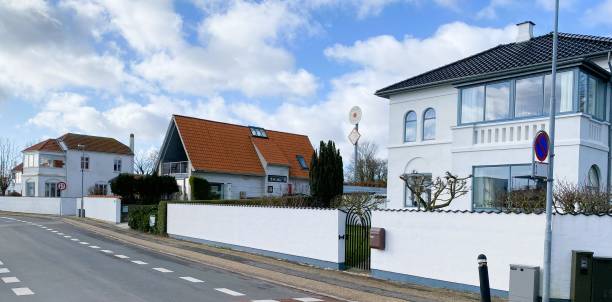 Copenhagen, Denmark - July 18 2022: In Jægersborg Dyrehave, Denmark. Historic thatched-roof building.