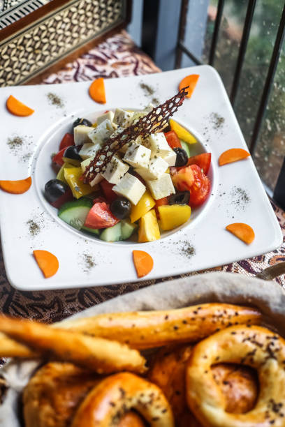 istock White Plate With Salad and Bagels 2096143210