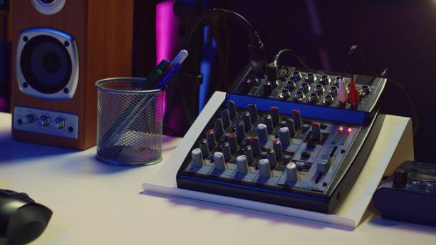 istock Empty home studio used for recording and mixing music 2096143926