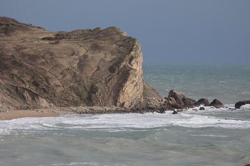 Man O War cover off the Dorset coast  in March, England, United Kingdom