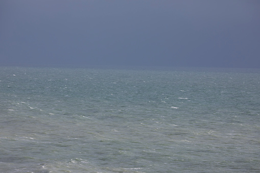 Choppy sea of the English Channel off the coast of Dorset, England, United Kingdom