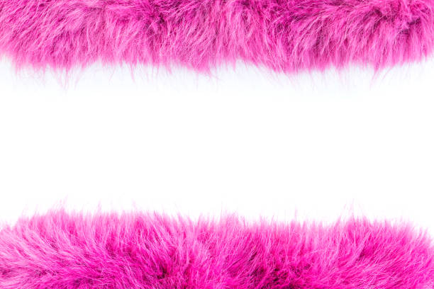 Pink fluffy fur texture background, Fleece texture, Synthetic fur fabric