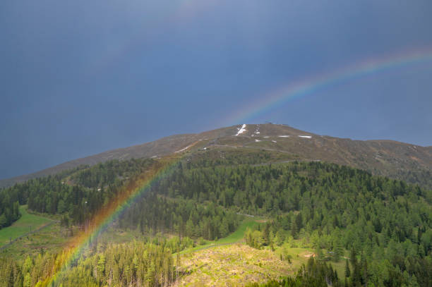 istock Rainbow in a mountain landscape towards the Aineck 2096183872