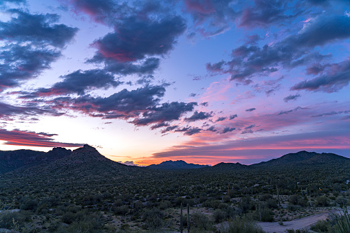 The sun rises at Monument Valley Navajo Nation USA