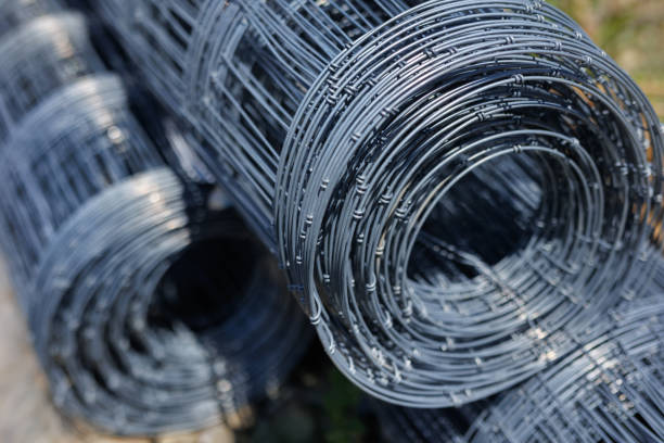istock Roll of steel mesh or Wire Mesh use for reinforce concrete work in construction site. 2096214182
