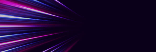 istock Modern abstract high speed light glare effect. Futuristic technology of dynamic movement and speed. 2096222008
